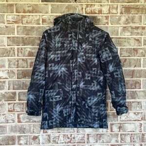 Columbia Interchange Black Gray Omni Tech Puffer Coat 2 layer detachable jacket